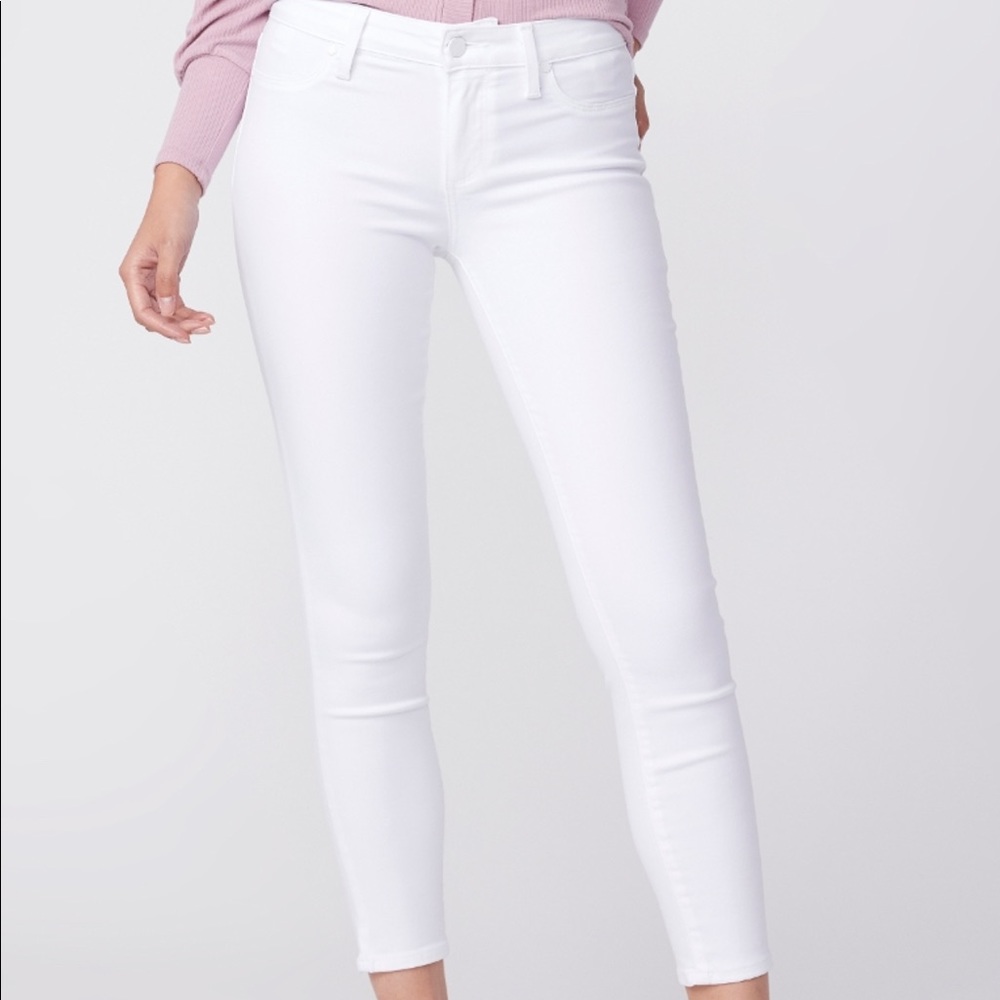 PAIGE Verdugo crop white skinny Jean